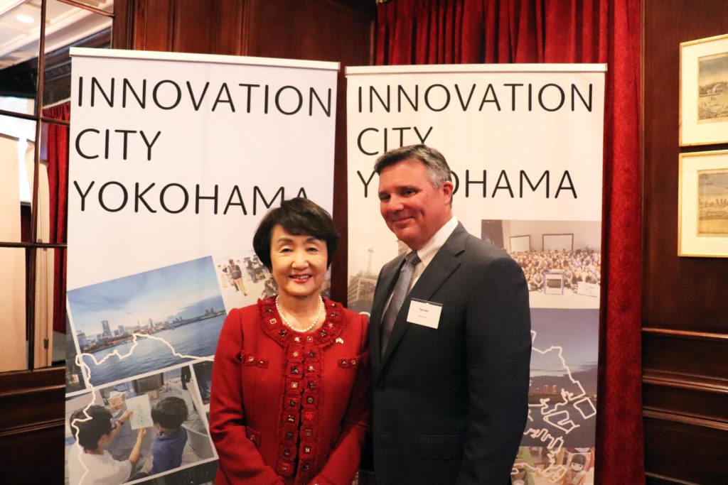 Mayor Hayashi with Ted Heil of Mini-Circuits