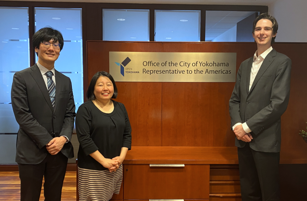 Staff of Yokohama New York Office 2023 - Masahiro Nishikawa, Akiko Tawarada Axe, Nikolai Muth