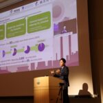 Yokohama Mayor Takeharu Yamanaka on stage at Japan-IIASA Joint Seminar in Yokohama to discuss ipcc special report